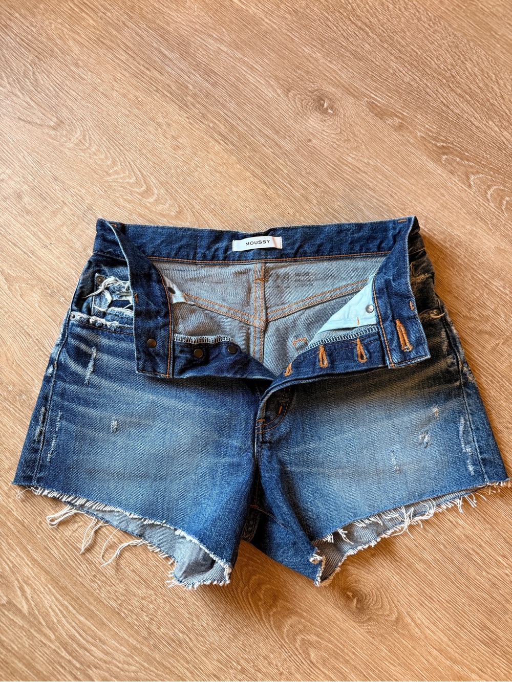 MOUSSY Distressed Denim Shorts